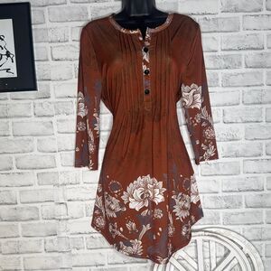 Lily Tunic Dress Boho Hippie Size Medium
